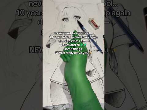 Drawing in gloves #latexgloves #nurse