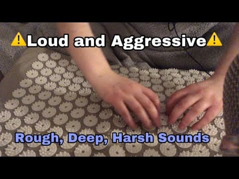 ASMR- Fast and Aggressive Scratching On An Acupressure Mat (Rough, Harsh, Deep Sounds)- No Talking