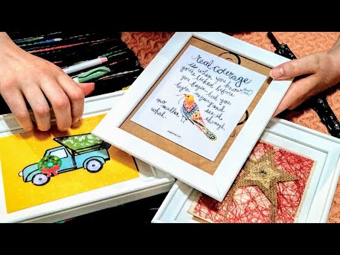 Greeting Cards & Picture Frames ASMR {Soft Spoken, Tapping, Scratching, Tracing}