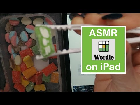 ASMR WORDLE On iPad With Gummy Candy | Whispered Game Play