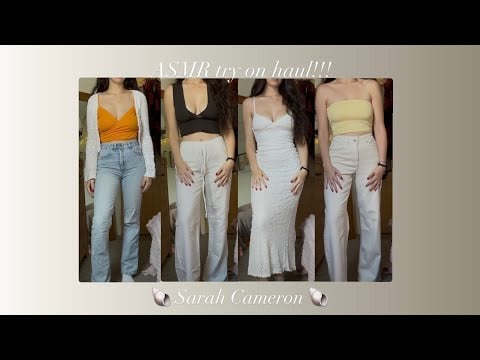 ASMR | Sarah Cameron try on haul inspired 🐚 (lots of fabric scratching!!!)