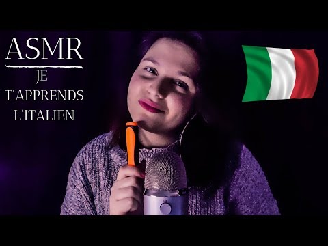 ASMR FRANÇAIS⎪JE T'APPRENDS L'ITALIEN / TEACHING ITALIAN 🇫🇷🇮🇹