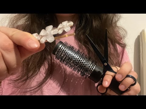 Lofi asmr giving you a haircut & curling your hair | no talking & no tapping 