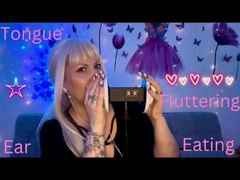 ASMR ❤️ Ear Licking, Ear Eating and Tongue Fluttering