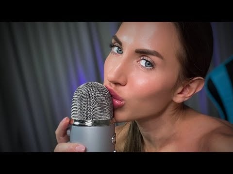 Amazing lens licking and mouth sound ASMR