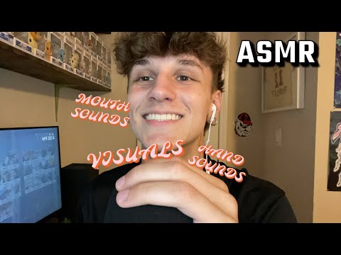 ASMR// Hand Sounds and Mouth Sounds with Visuals and Whisper Rambles