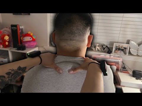 ASMR| Upper body massage & scratching (shoulders & head) 💆🏻‍♂️