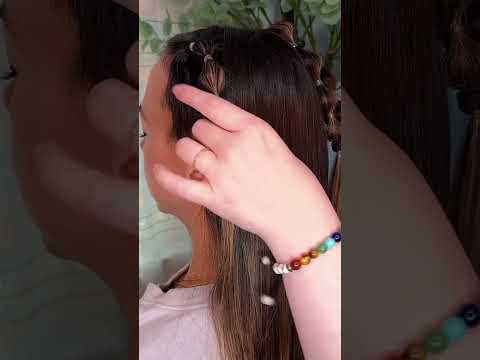ASMR Lolla Bubble Braid Hair Styling 💜 #asmr #asmrsounds #asmrrealperson #asmrhaircare #asmrhair