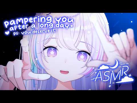 ASMR Pampering You After A Long Day~ 🤗🫂 Doing Your Skincare  【Personal Attention】