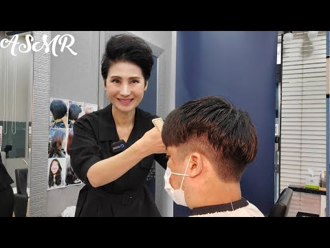 미용실 ASMR 남성 투블럭 컷트   men's two block cut/Korean hair salon