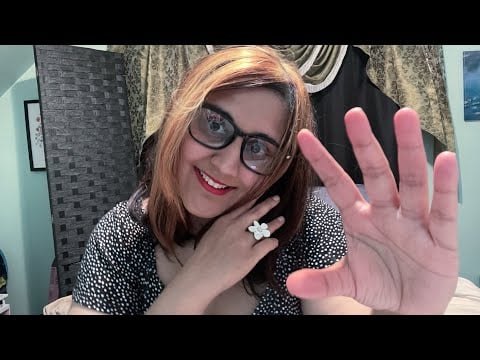 ASMR hand movements Mouth Sounds ~ Whispering 