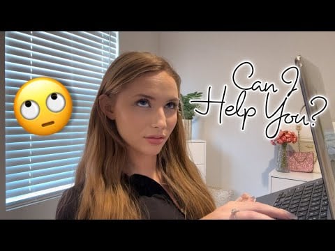 Sassy Secretary Fills Out Your Job Application ⌨️🙄🧾 (+Typing & Gum Chewing)