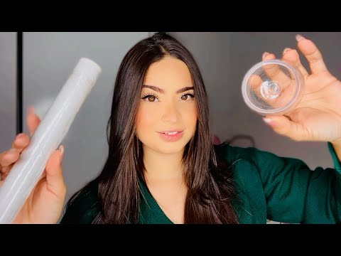 ASMR SPA: MASSAGEM CORPORAL PARA ALIVIAR A TENSÃO! (Rolo de massagem+ventosas)