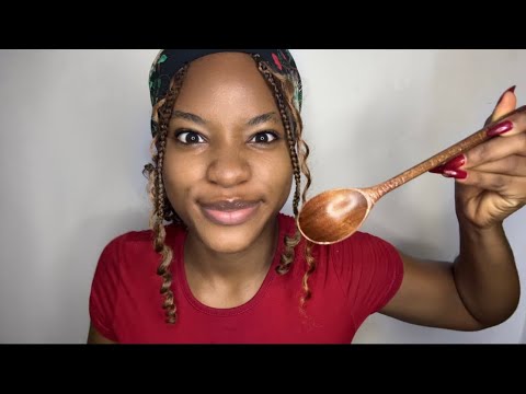 ASMR- Spit Painting and Eating You With Wooden Spoon 🥄  (PS: you are most delicious) 😋