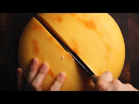ASMR Giant Cheese Cutting Sounds 🧀