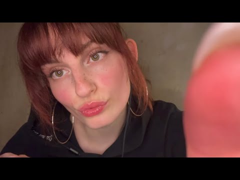 ASMR Close-up face scratching & mouth sounds