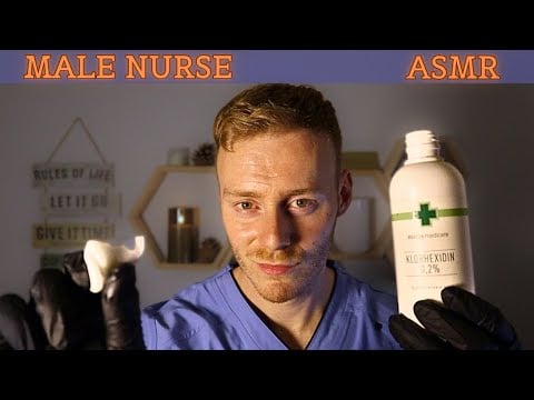 Male Nurse Cleans you up after fight ~ AMSR
