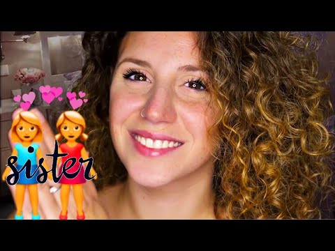 👩‍❤️‍👩VIENI SORELLINA,TI STRUCCO IO PRIMA DI ANDARE A DORMIRE! Roleplay NIGHT ROUTINE!😴 ASMR ita