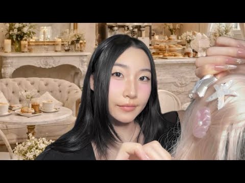 [ASMR] Omegaverse Rude Alpha Girl Cafe Date☕️💕Soft Spoken|Hair Brushing Massage|Tingle