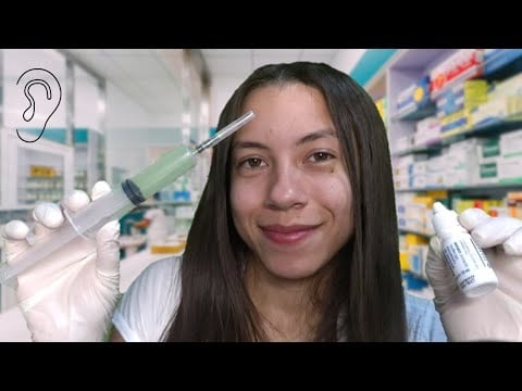ASMR ROLEPLAY Farmacêutica Fazendo Lavagem no Seu Ouvido 👂💉