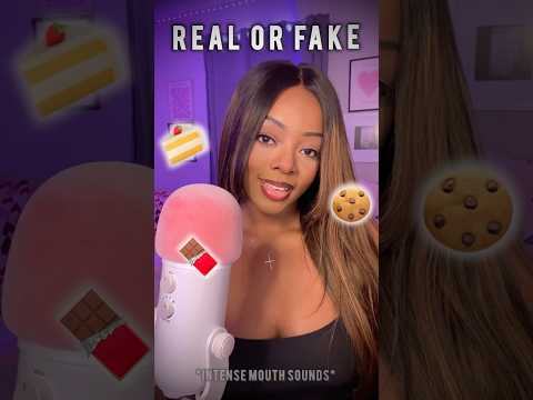 REAL OR FAKE? 🍰✨ #mouthsounds #asmr #mouthsoundsasmr #tingles