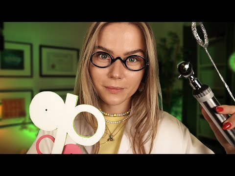 ASMR Fastest Medical Combo (Eye Exam, Ear Exam & Cleaning,  Cranial Nerve Exam, Therapist, Scalp C)