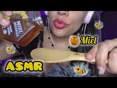ASMR | MIEL + SP1T PAINTING | CASI SIN HABLAR 🤭 muy relajante #asmr #asmrvideo 