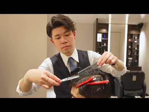 💈(ASMR) Only VIPs Know About This Japanese Dunhill Barber 👑 | Scissor Only Haircut