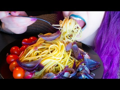 ASMR: Caramelized Onion Pasta | Flower Onion ~ Relaxing Eating Sounds [No Talking | Vegan] 😻