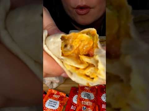 Eating lots of Burritos #asmr #food #shorts #tacobell