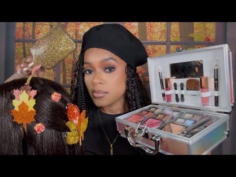 ASMR | 🍁Doing Your Autumn Makeup + Hair