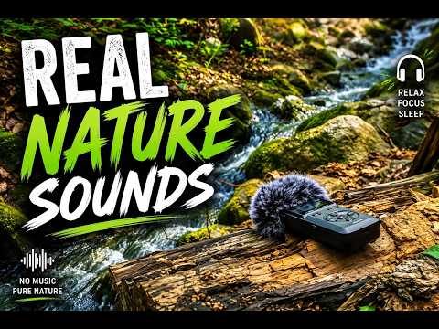 Live lreal Nature Sounds Forest Stream Ambience lNo Music lRelax ,Sleep and Study