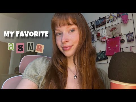 MY FAVORITE ASMR TRIGGERS ♡ ( soft spoken, whispers, hand sounds, mic & cam tapping + )