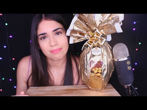 ASMR COMENDO OVO DE PÁSCOA 🐰 Eating sounds Mukbang