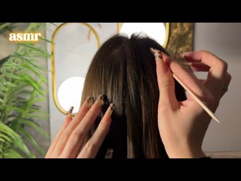 АСМР Копание в волосах и осмотр (реальный человек) 💆🏼‍♀️✨