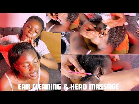 EAR CLEANING LONG NAILS HAIR SCRATCHING AND NITPICKING, BACK, EAR EATING & LICKING BACK