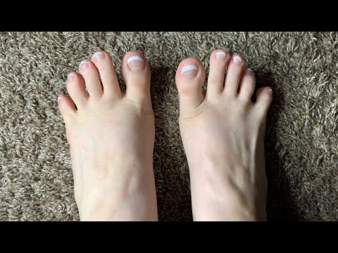 ASMR Showing Off My New Pedicure | French Tip Nails