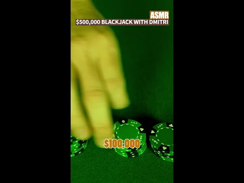 ASMR | $500,000 Blackjack with Dmitri #asmr #asmrjeremiah #blackjack #shorts