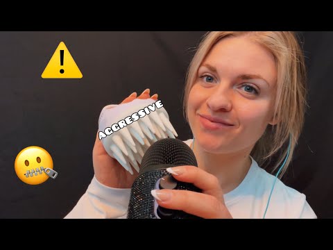 FAST & AGGRESSIVE ASMR RANDOM MIC TRIGGERS, NO TALKING 🤐