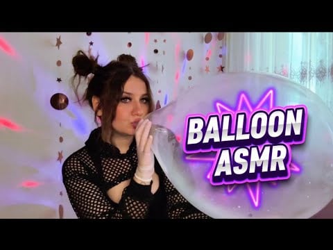 ASMR | Clear Balloon Spit Painting ( Inside ) Latex Gloves & Mega Squeaks💗