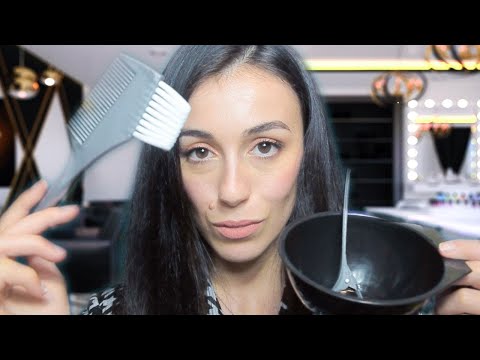 💇‍♀️ RILASSATI con la tua AMICA PARRUCCHIERA (Tinta, Shampoo, Taglio, Phone) /ASMR ITA