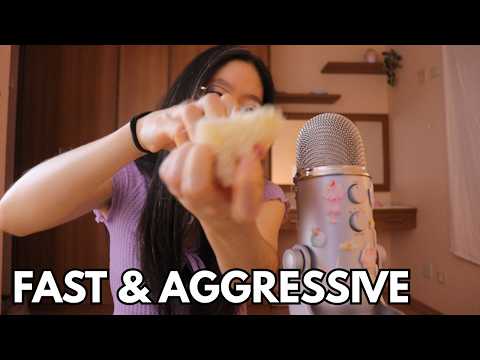 ASMR FAST & AGGRESSIVE ROUGH SPONGE SCRATCHING (NO TALKING, SPECIAL VIDEO 😊)