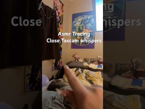Shadow Tracing asmr ~ Close whispers and mouthsounds w/ TASCAM