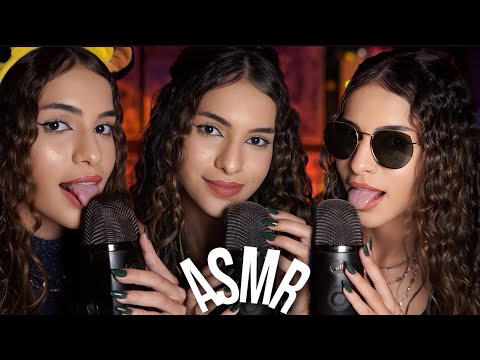 ASMR 100% Sons de Boca TRIPLOS 💋 (Sem Palavras) - clique de língua, estalos... 