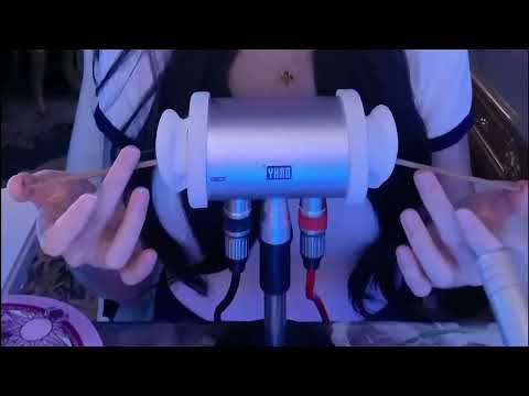 Tingly Ear Cleaning ASMR with Goose Feather, Ponytail Brush & Liquid Sounds / 1Hr (No Talking)