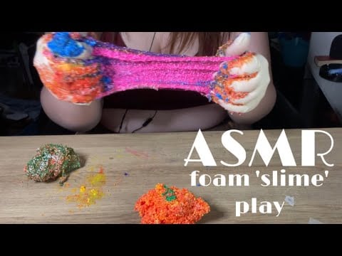 ASMR foam ‘slime’ sounds with latex gloves