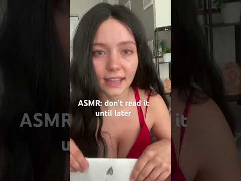don't read it until later 🤍#asmr #girlfriendasmr #sleepasmr #whisper #comfortaudio