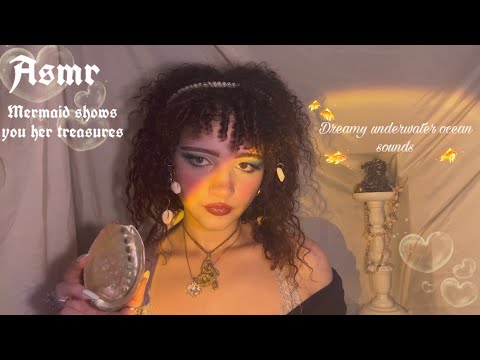 Mermaid shows you her treasures Asmr🪼🫧{comforting underwater sounds,echoed whispers,gentle triggers}