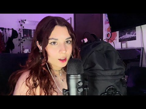 🎬✨ASMR ¿Que hay en la mochila de una estudiante de cine?🍿✨| #dossier