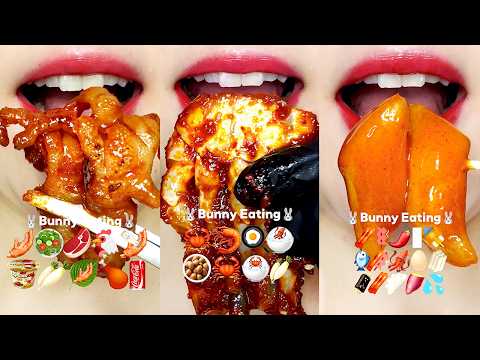 ASMR SPICY EMOJI FOOD MUKBANG COLLECTION 매운 이모지 먹방 모음 eating sounds